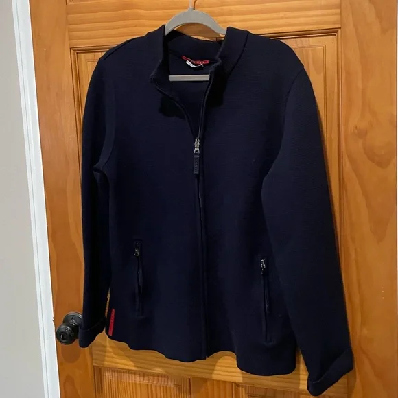 Prada Wool Zip Cardigan